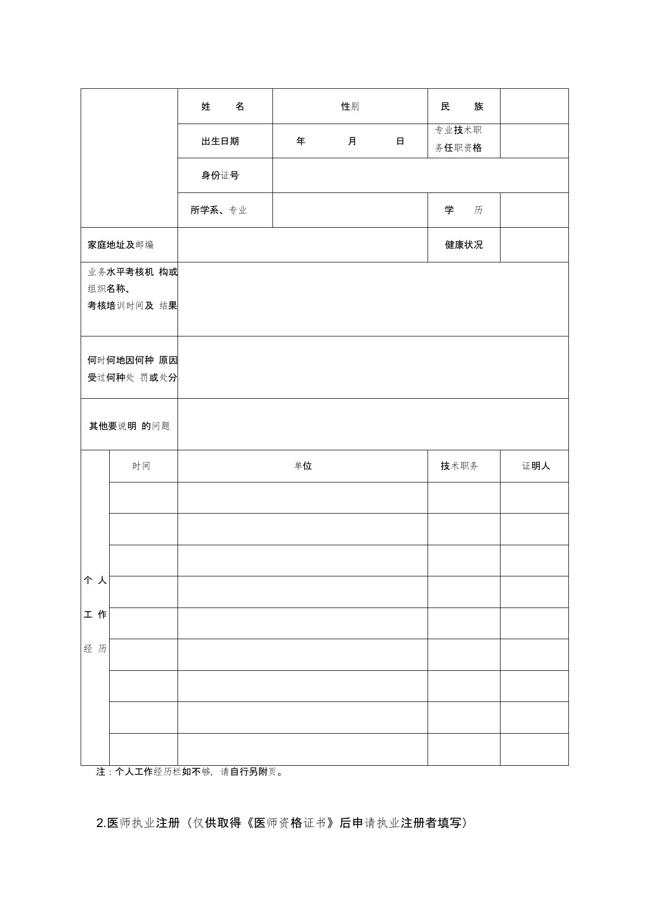 医师执业变更执业多机构备案申请审核表