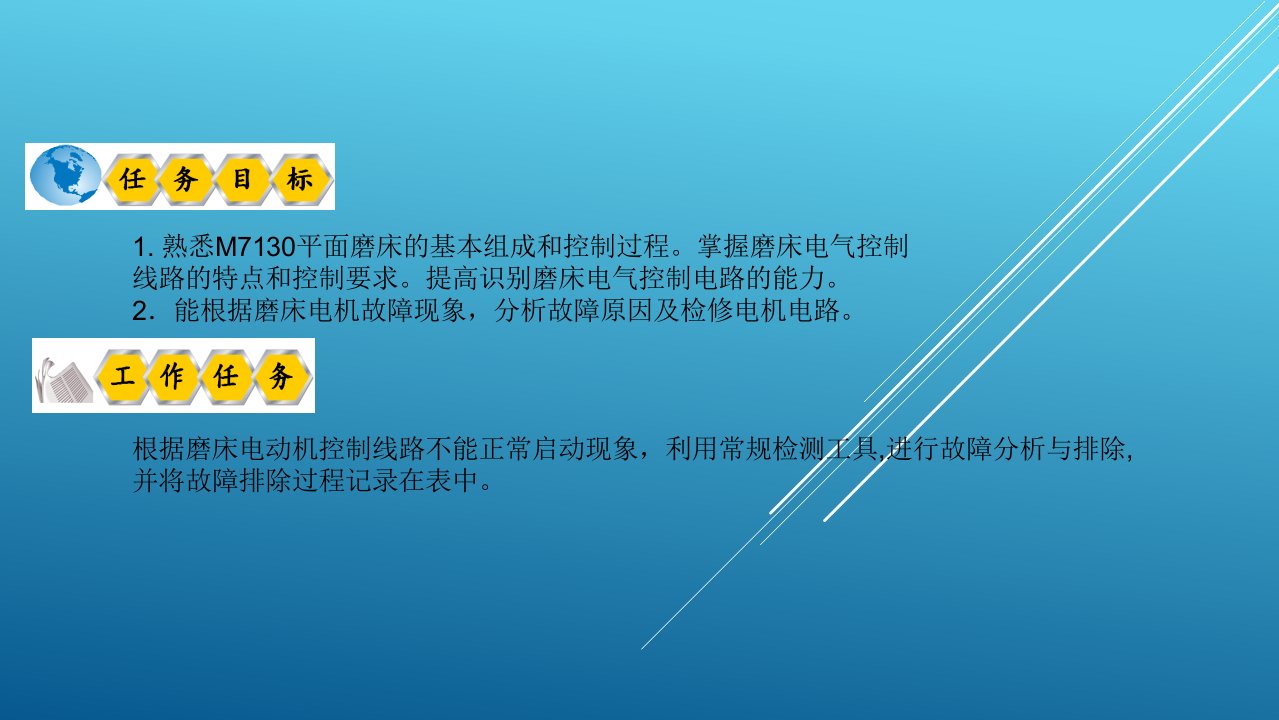 典型机床电气诊断与维修磨床电机故障诊断与维修课件