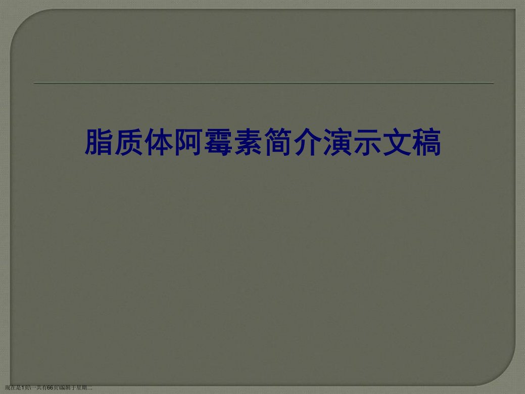 脂质体阿霉素简介演示文稿