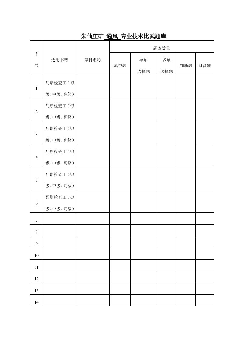 瓦斯检查工题库