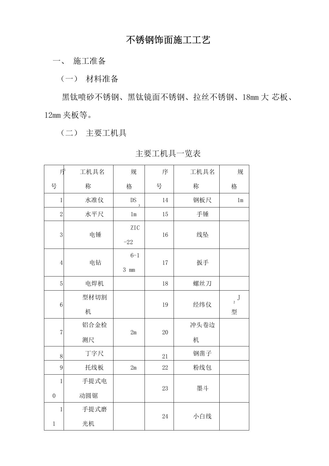 不锈钢饰面施工工艺