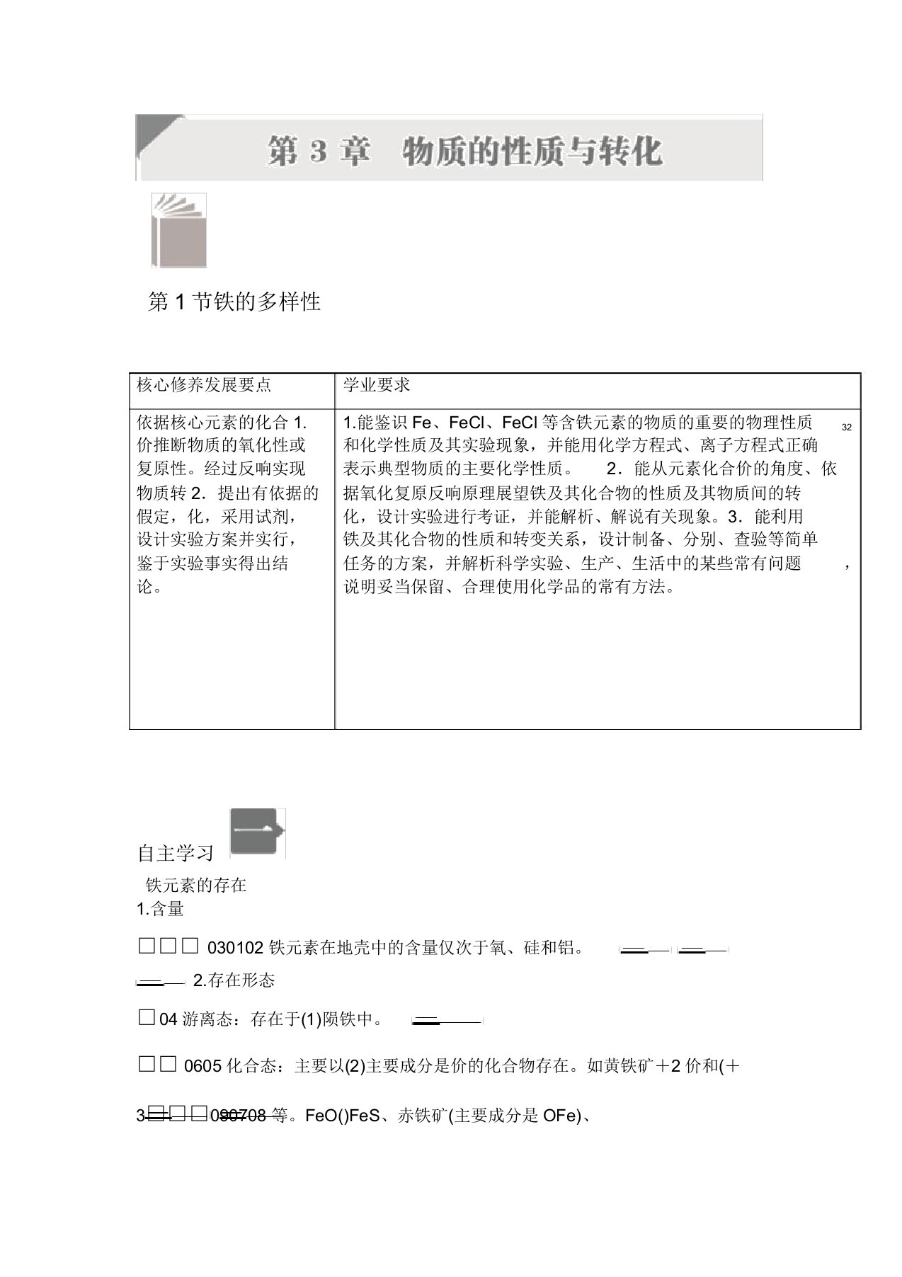 新教材化学同步新素养培优鲁科必修第一册讲义铁的多样性