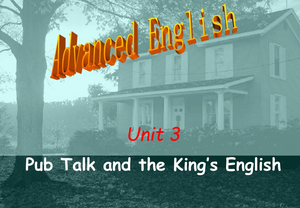 高级英语第二册Pub-Talk-and-the-King’s-English