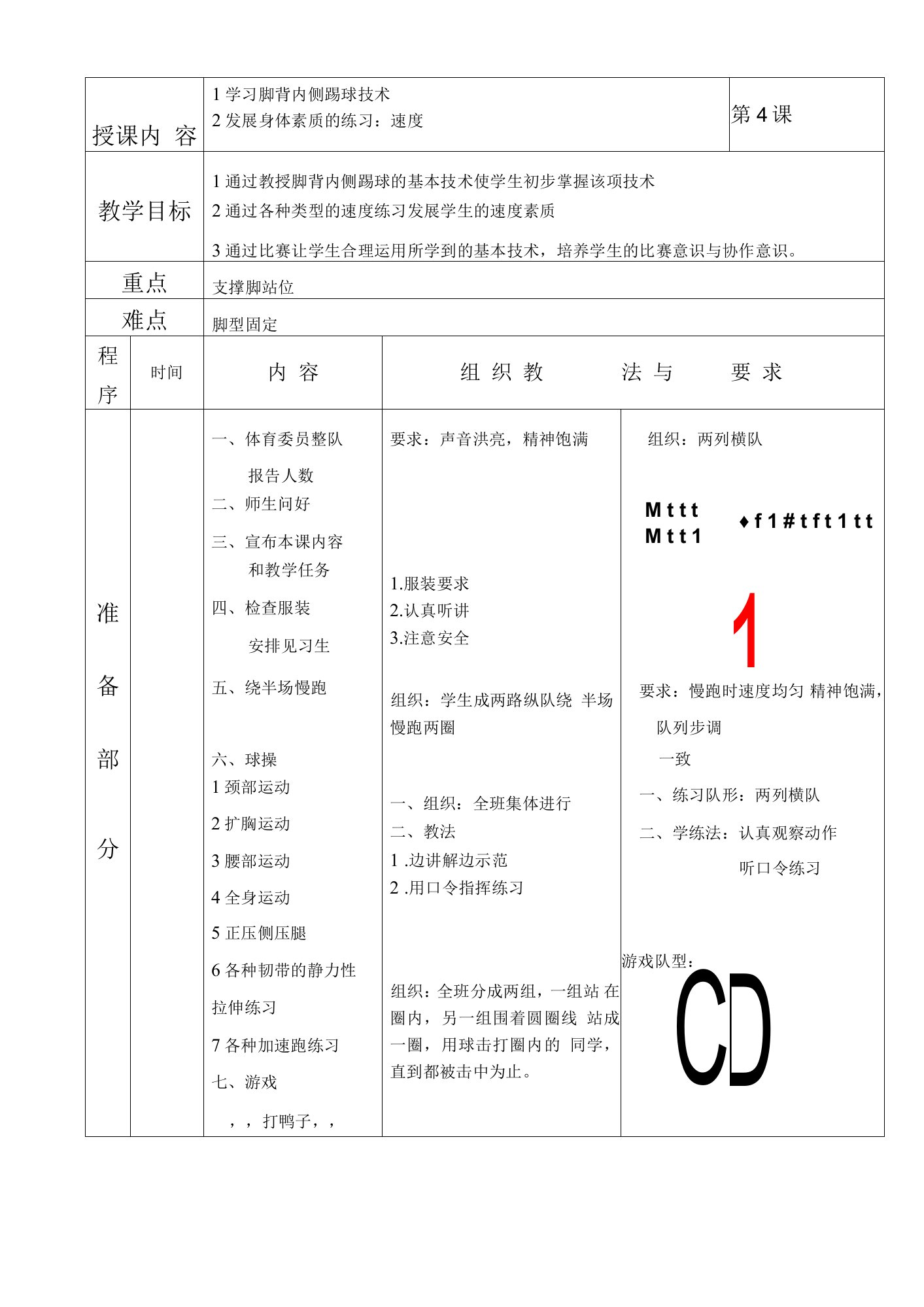 初高中足球学习脚背内侧踢球技术教案