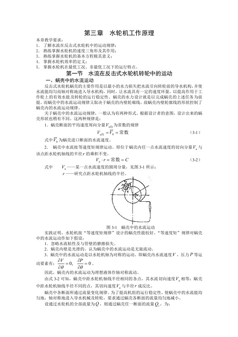 水轮机工作原理