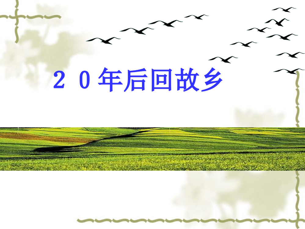 五上第二单元习作《20年后回故乡》