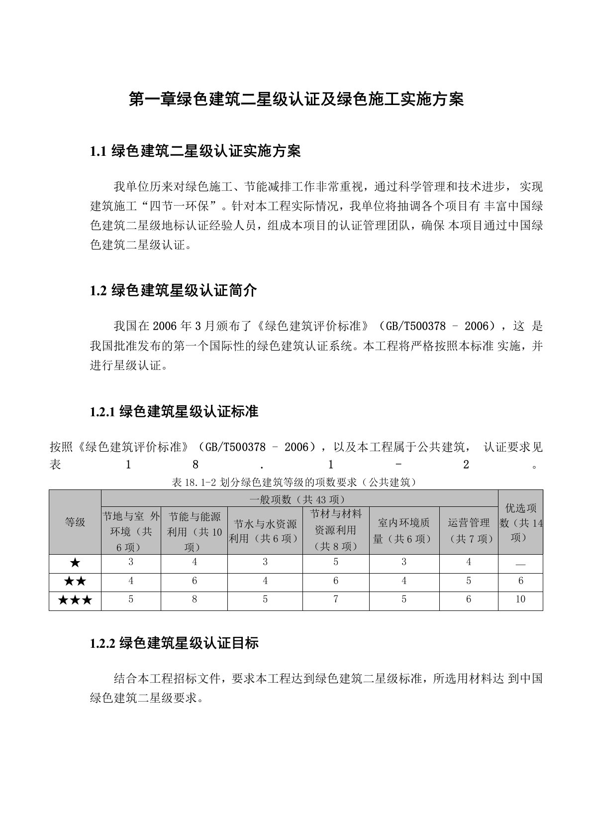 绿色建筑二星级认证及绿色施工实施方案