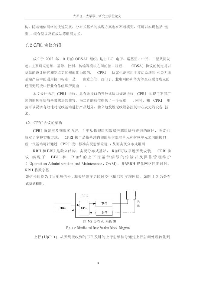 基于CPRI的模拟BBU软件设计与实现-电路与系统专业论文