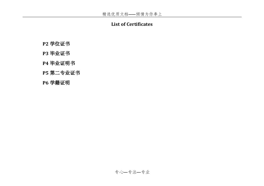 西南交大学生出国毕业、学位、学籍证明英文模板(共6页)