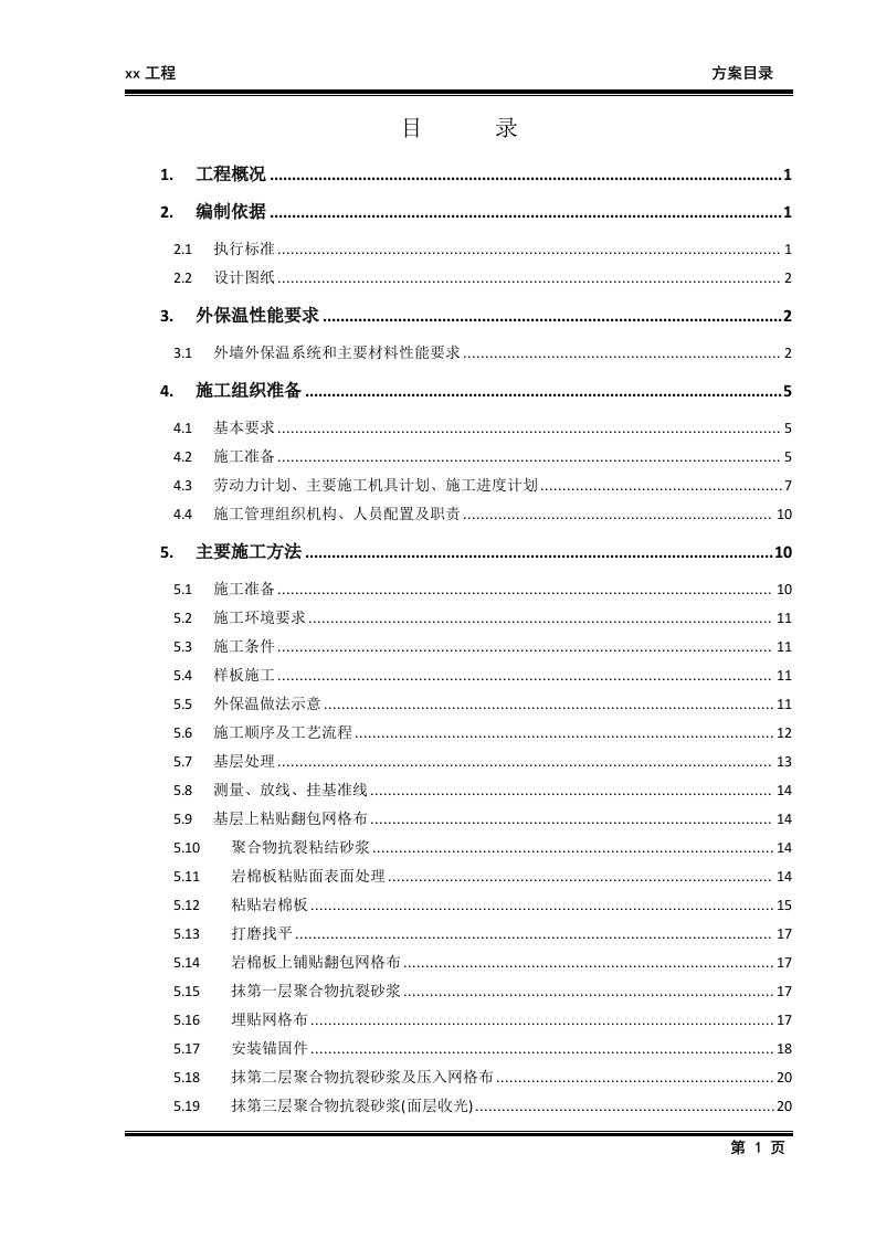 岩棉外保温施工方案(最新)