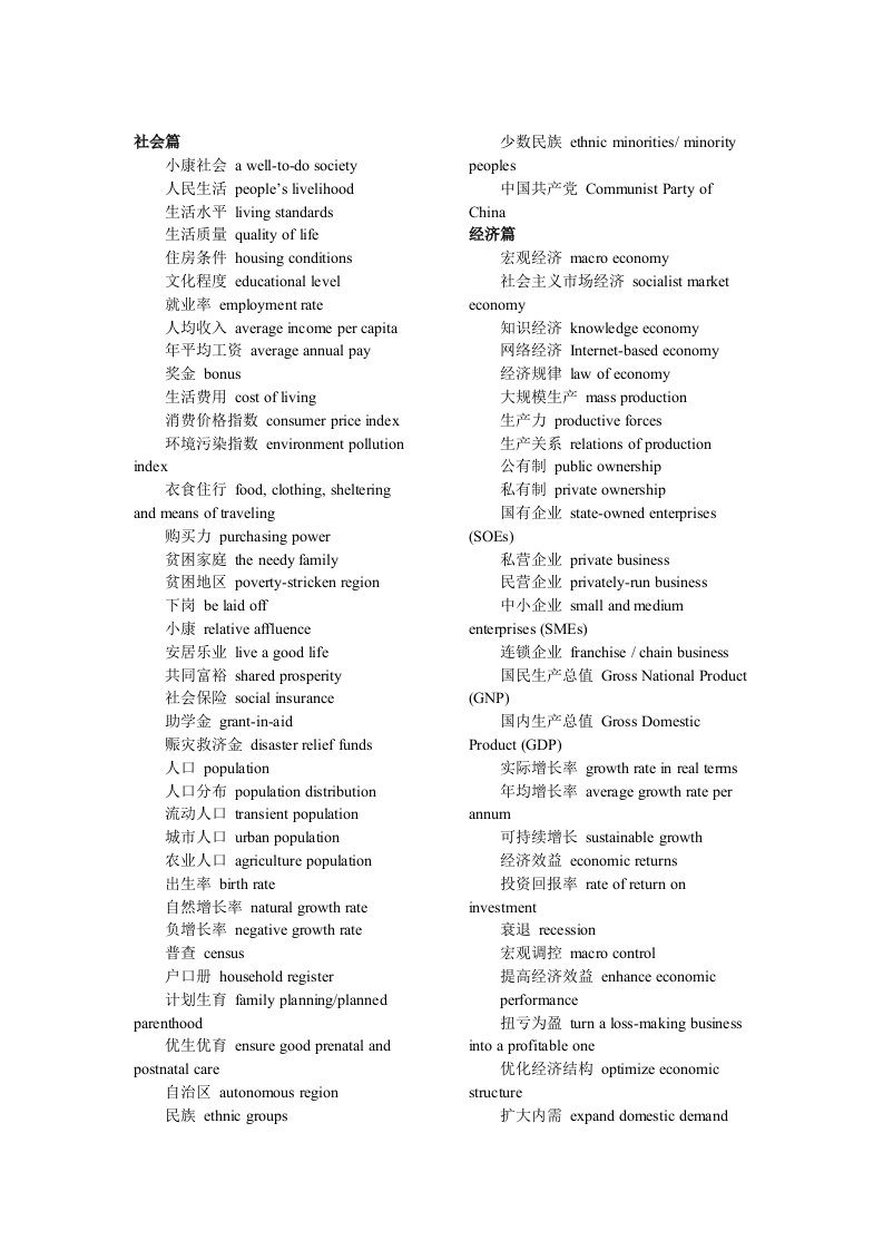 大学英语六级翻译高频词汇