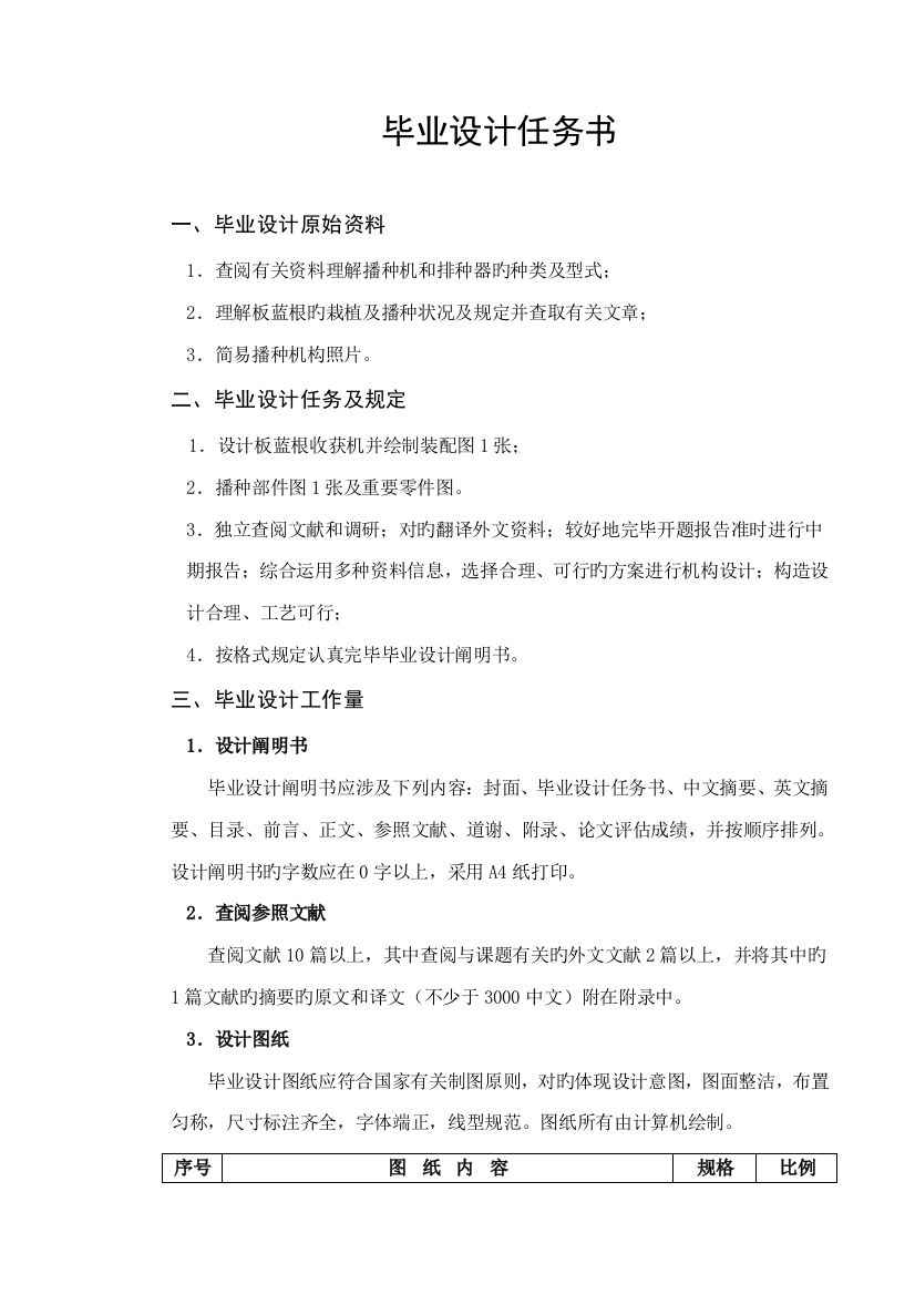 优秀毕业设计专项说明书正文样板格式