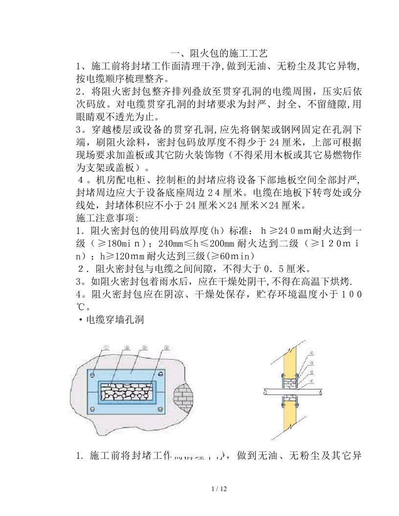 各种防火封堵材料的施工工艺(1)