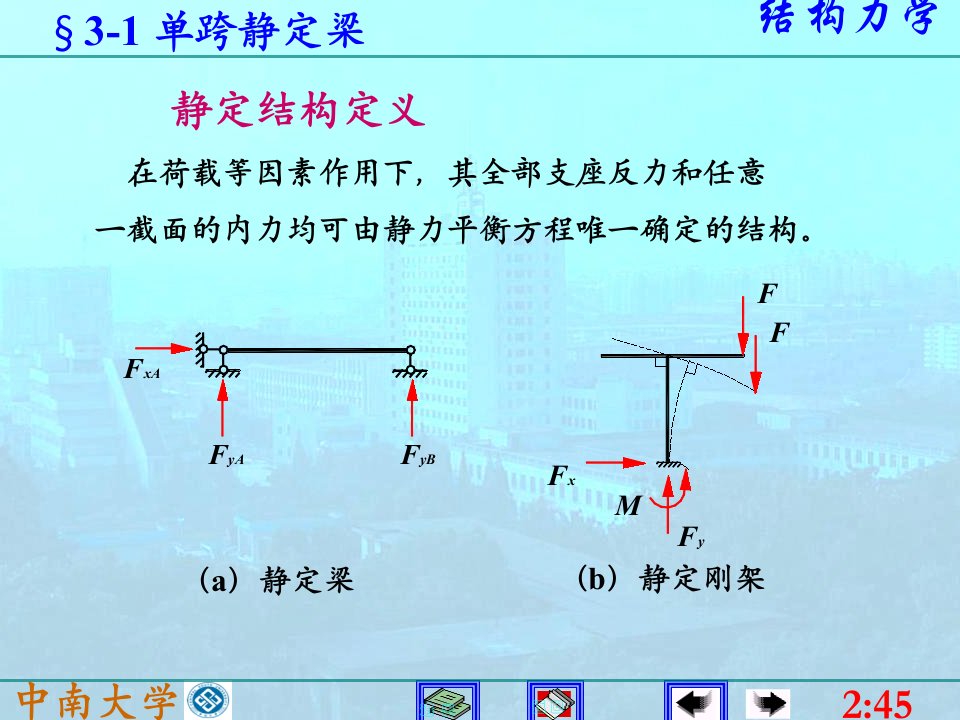 中南大学结构力学课件3静定梁与静定刚架ppt