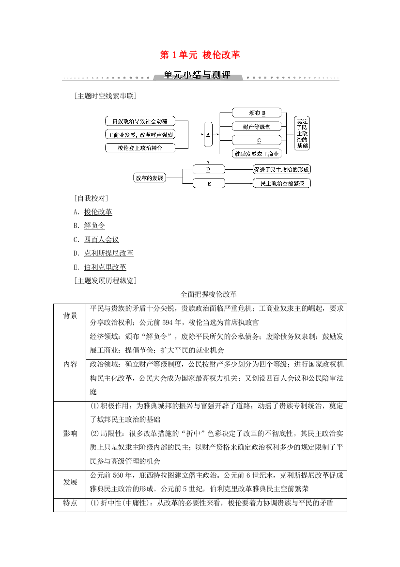 高中历史