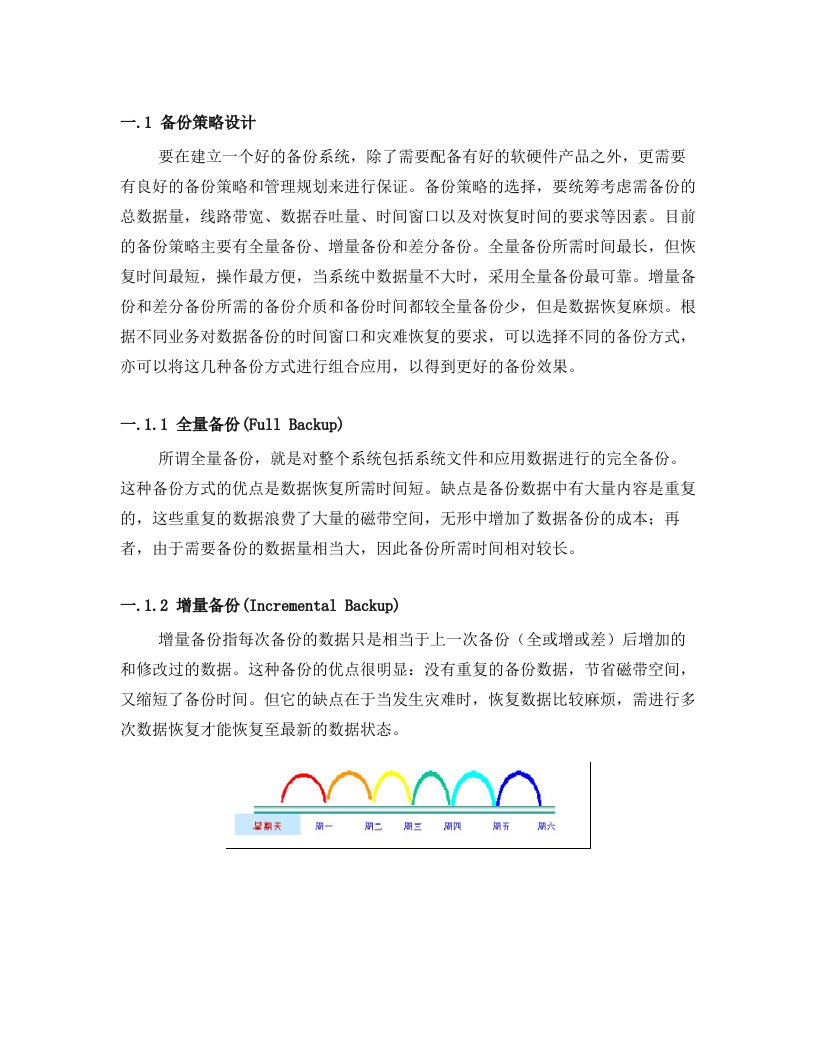 存储要点：全量、增量、差分备份及方法