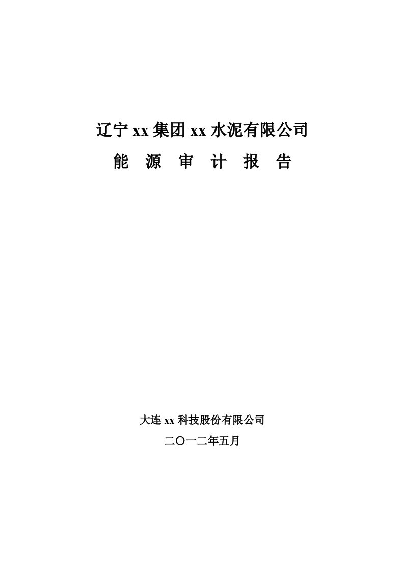 水泥有限公司能源审计报告