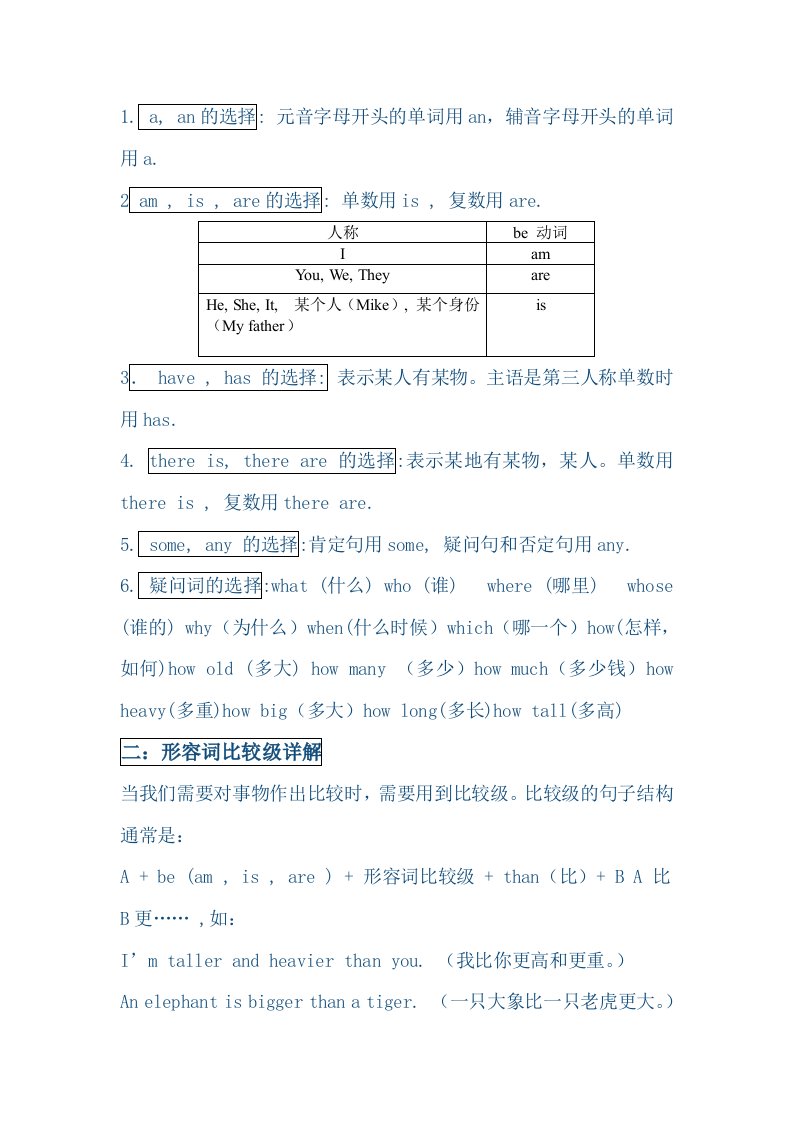 小学英语知识点汇总