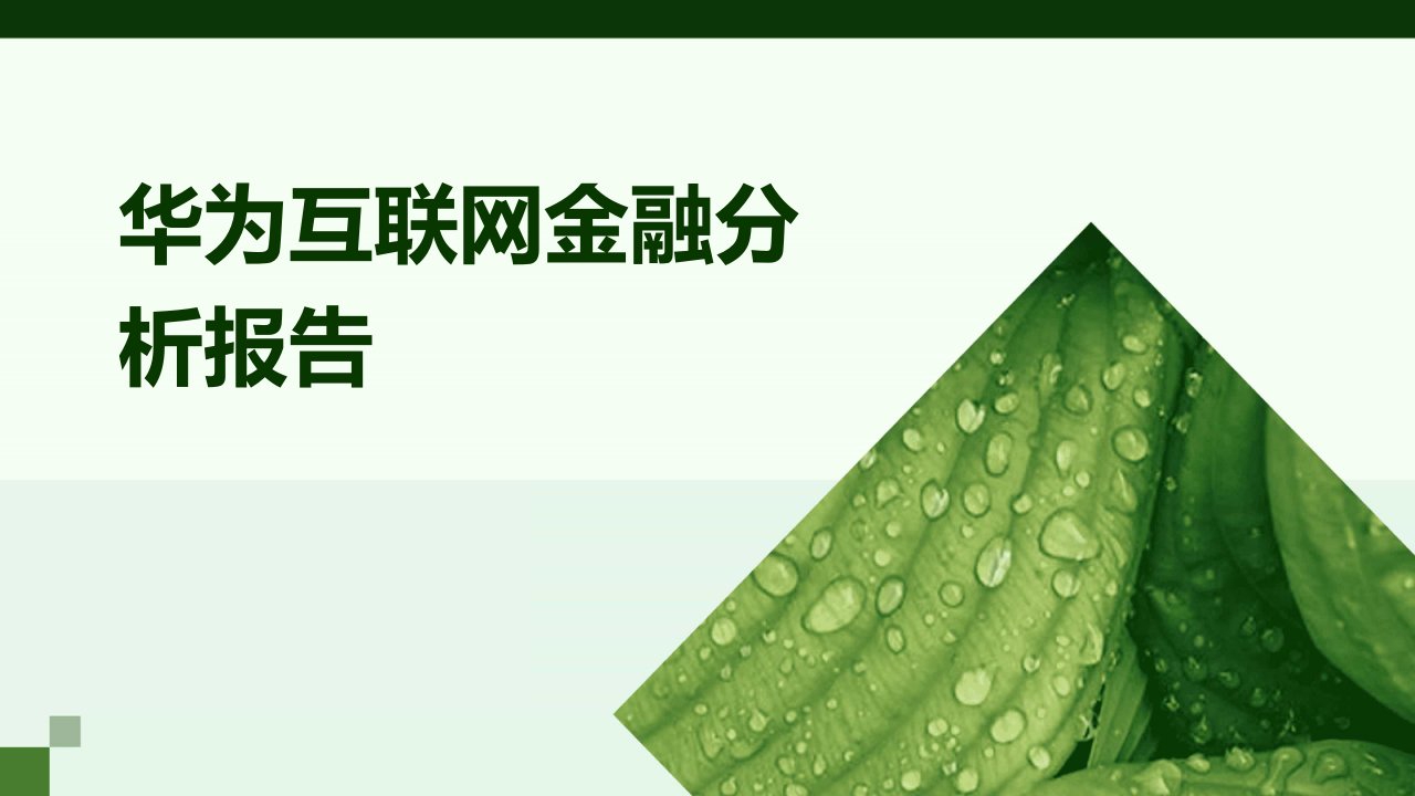 华为互联网金融分析报告