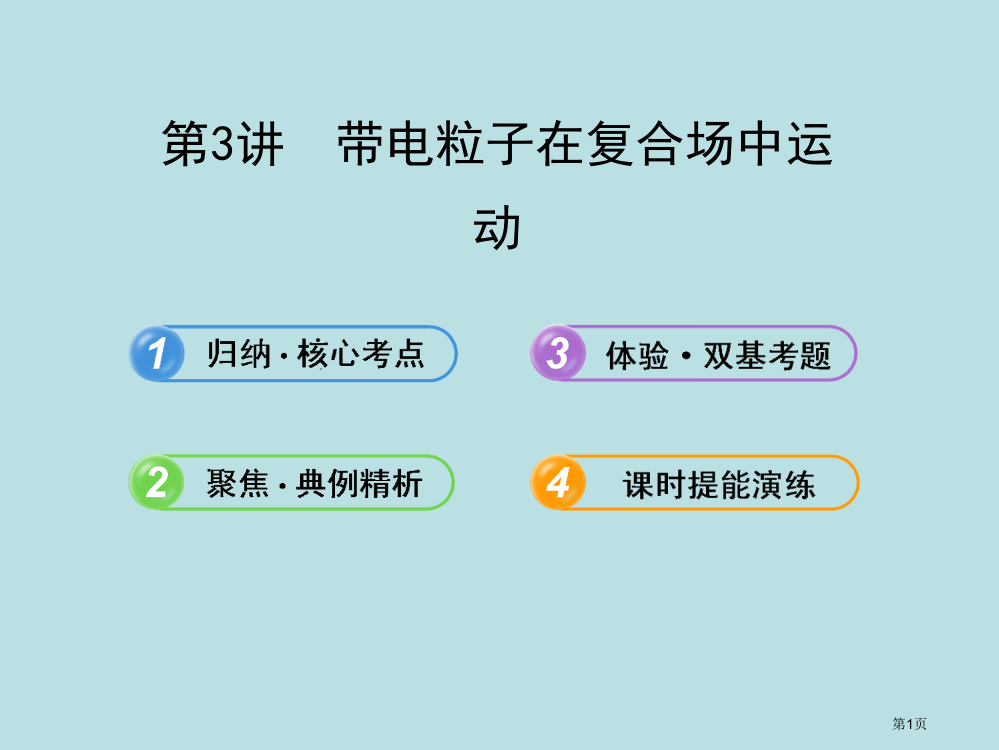 匀速圆周运动当带电粒子所受的重力和电场力大小公开课获奖课件