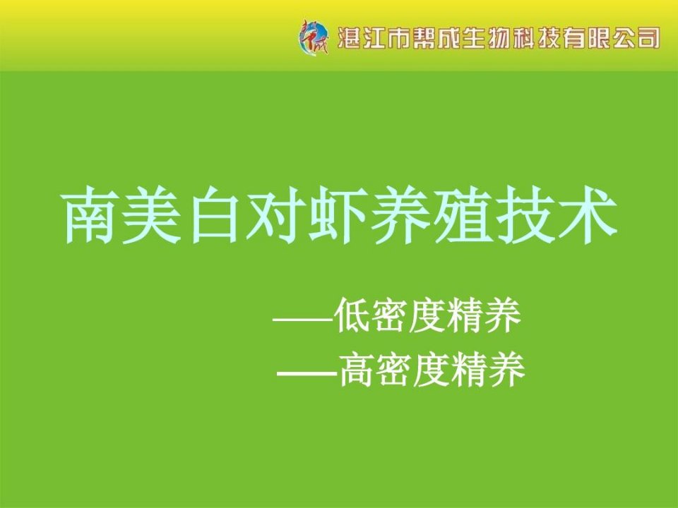 池塘养殖南美白对虾讲解