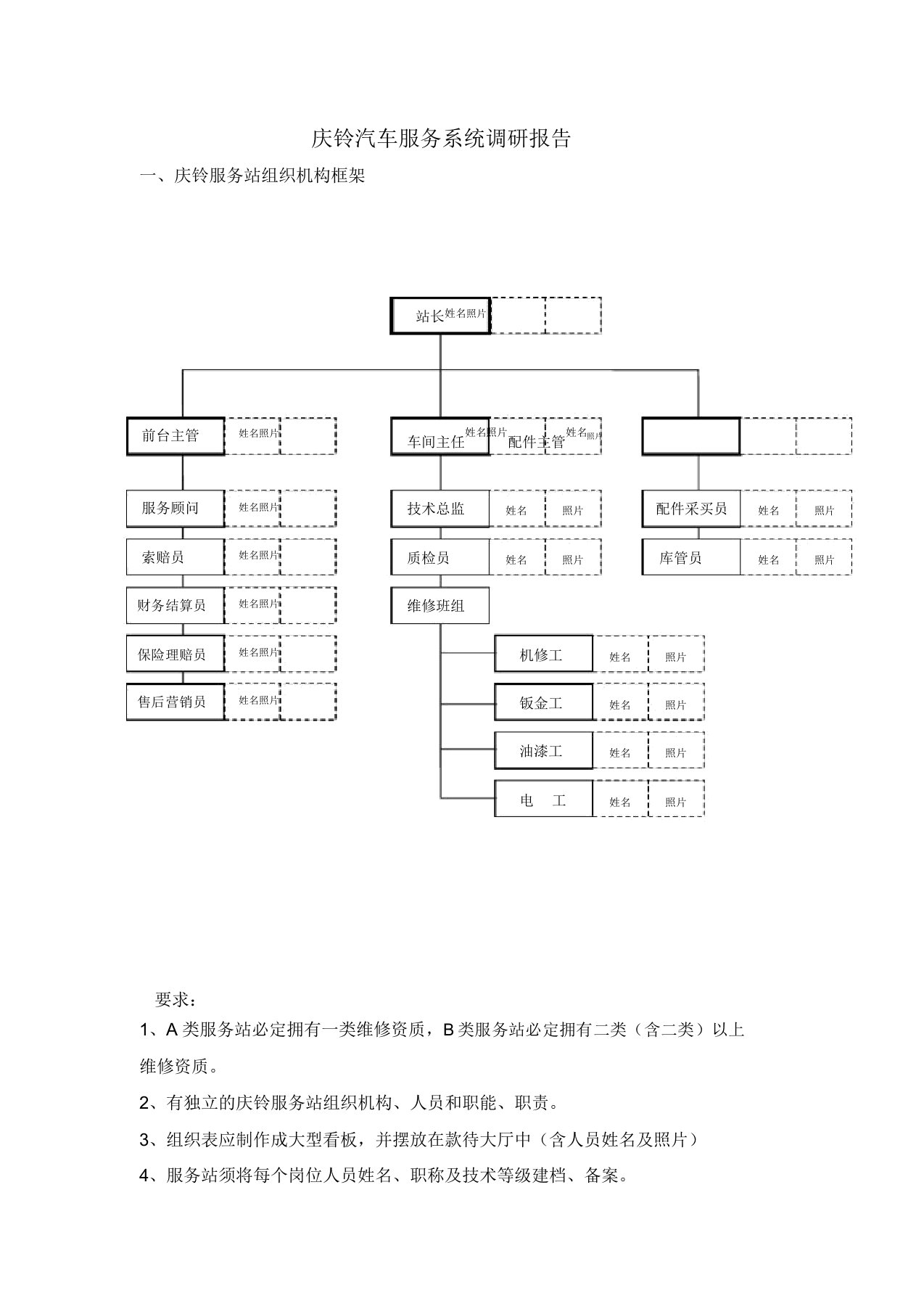 庆铃汽车服务体系调研报告(DOC)