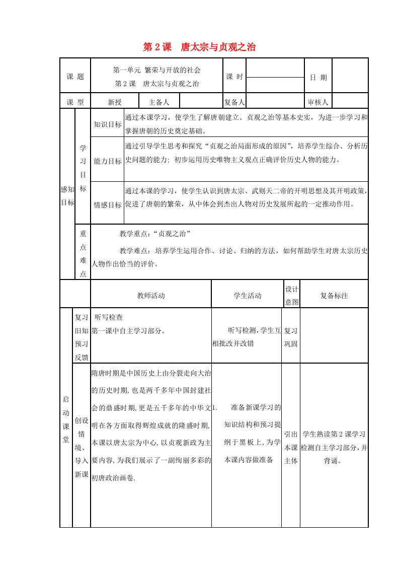 山东省邹平县实验中学七年级历史下册