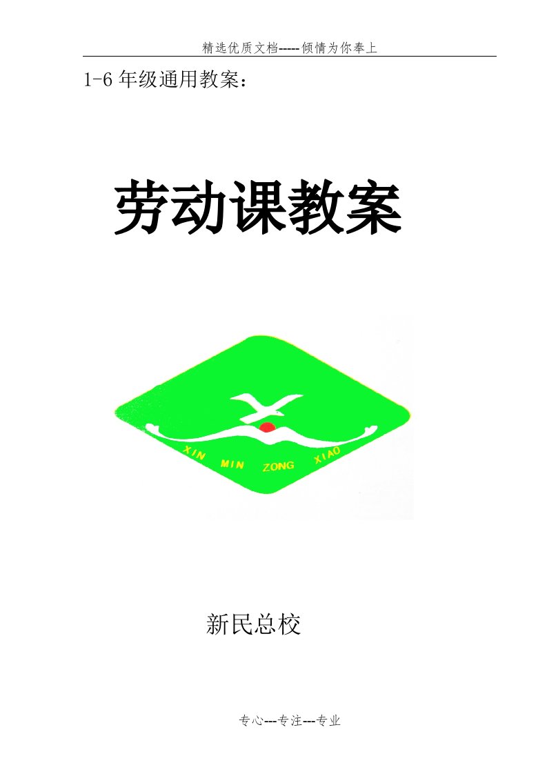 小学劳动课教案(共15页)