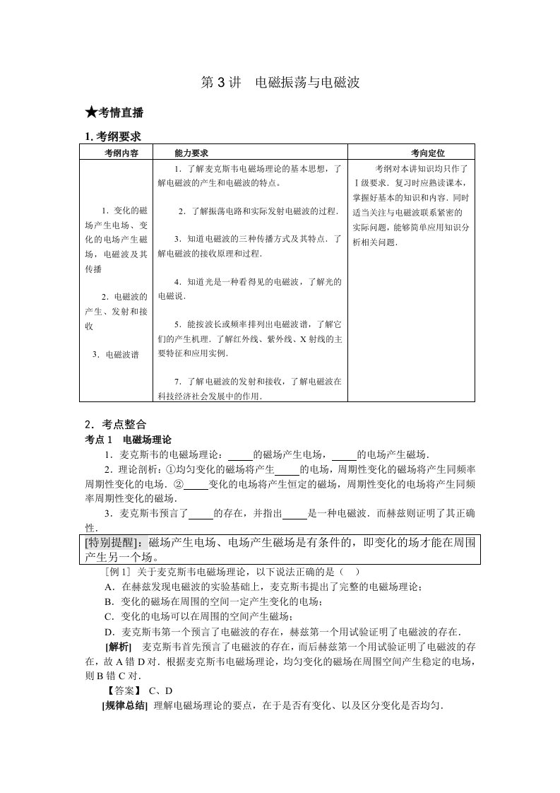 电磁振荡与电磁波