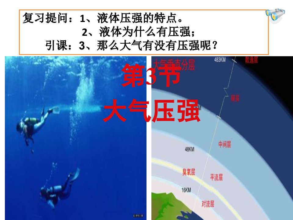 新人教版八年级物理大气压强课件