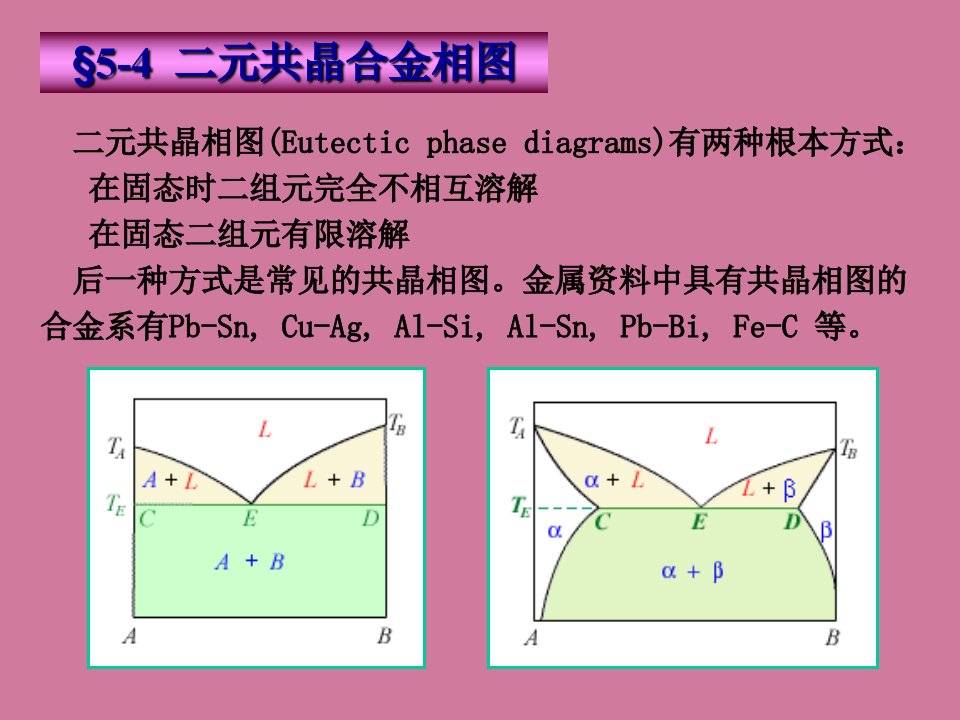 材料科学基础I54二元共晶合金相ppt课件