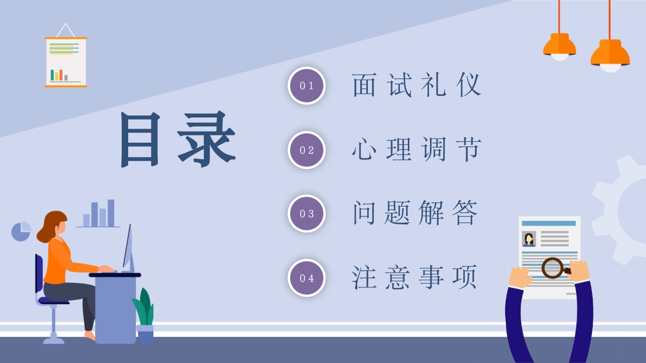 企业人力资源员工面试基本流程毕业生求职应聘技巧培训讲座PPT模板