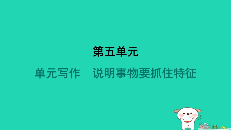 陕西省2024八年级语文上册第五单元写作说明事物要抓住特征课件新人教版