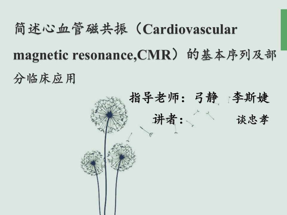 《心脏MR检查及应用》PPT课件