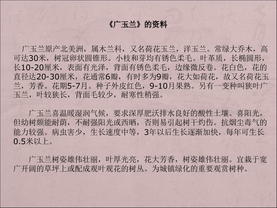 苏教版小学语文六年级下册18《广玉兰》PPT课件