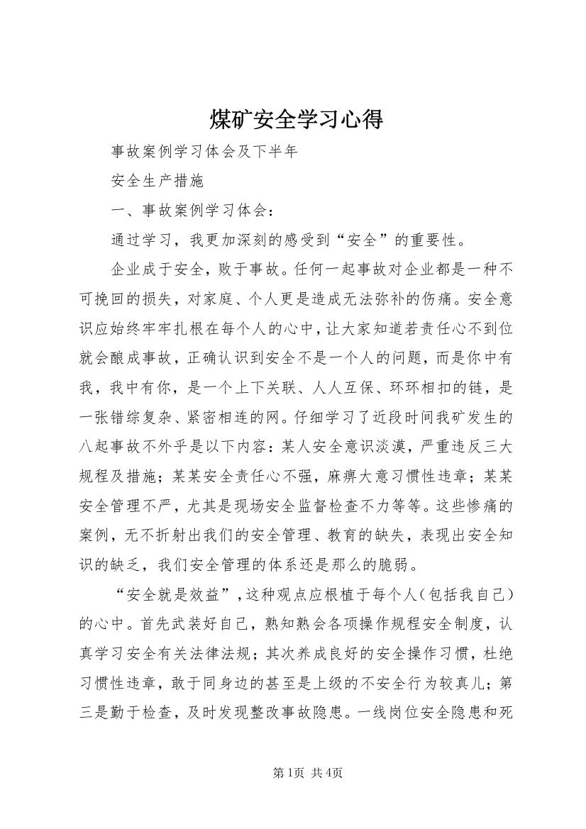 煤矿安全学习心得_4