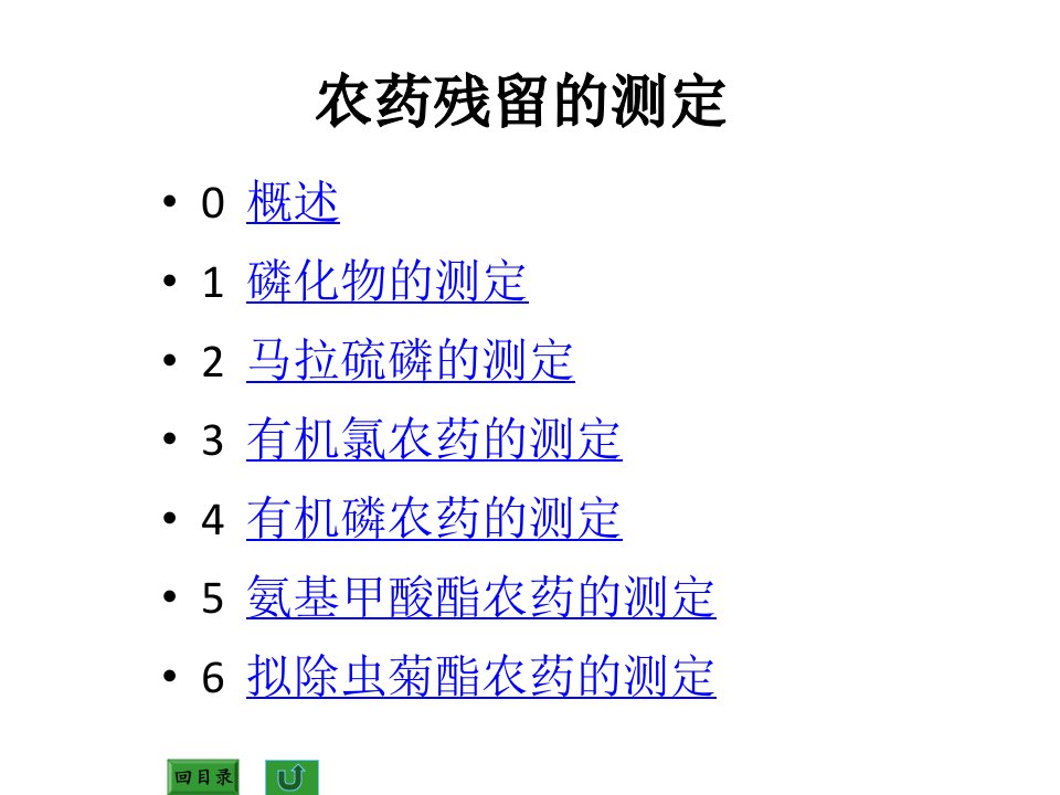 精品课件章食品中农药残留分析