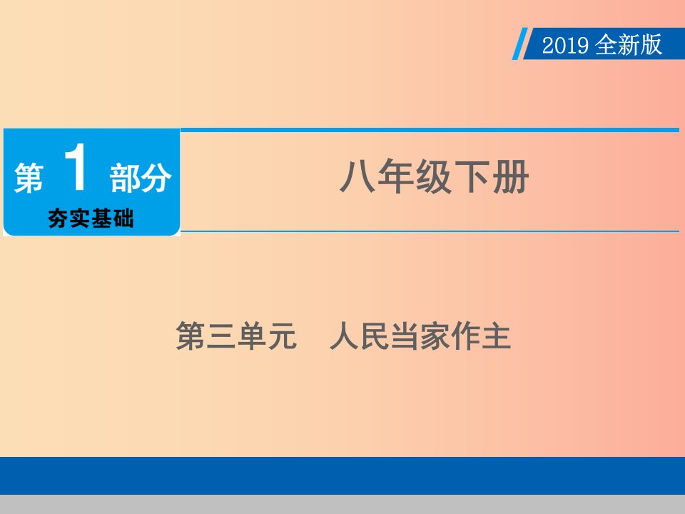 广东省2019版中考道德与法治