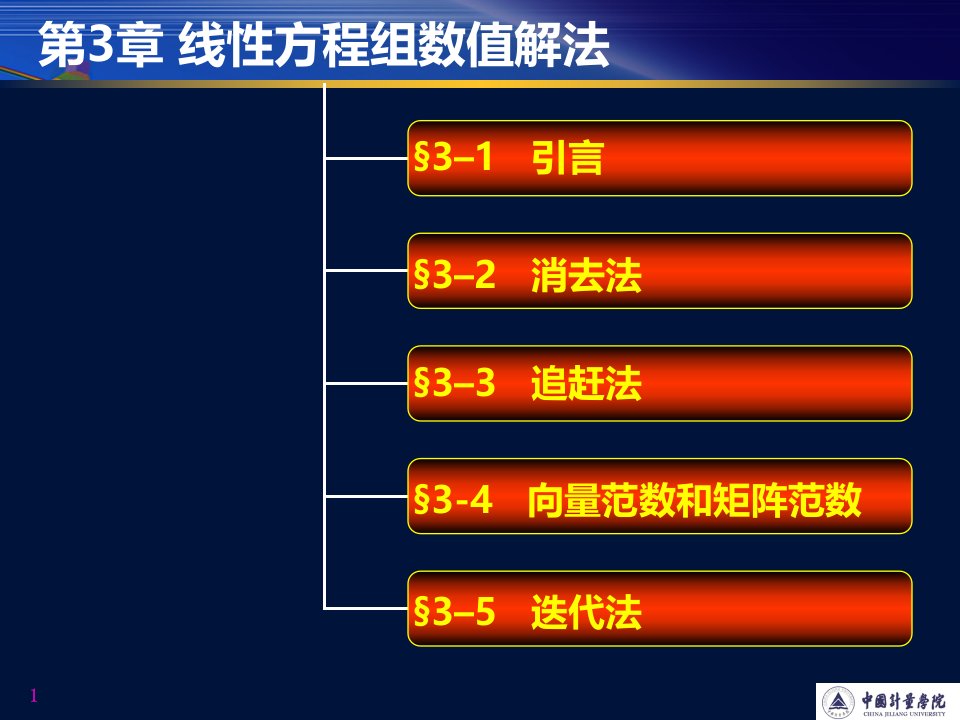 计算方法3线性方程组数值解法