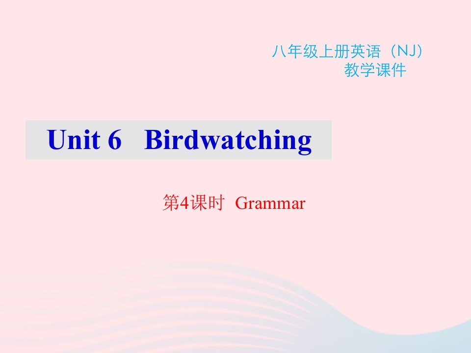 2022八年级英语上册Unit6Birdwatching第4课时Grammar教学课件新版牛津版