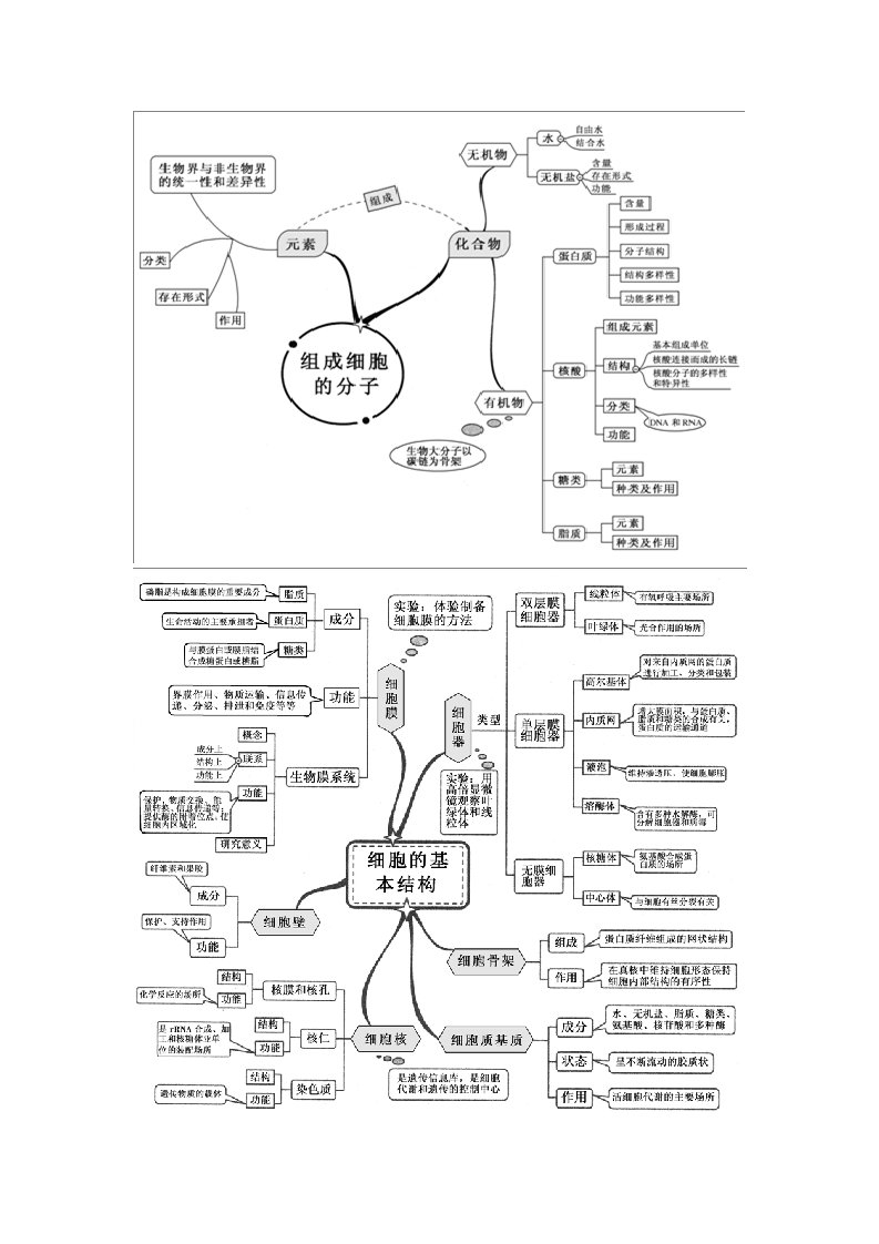 新课标高中生物全套思维导图