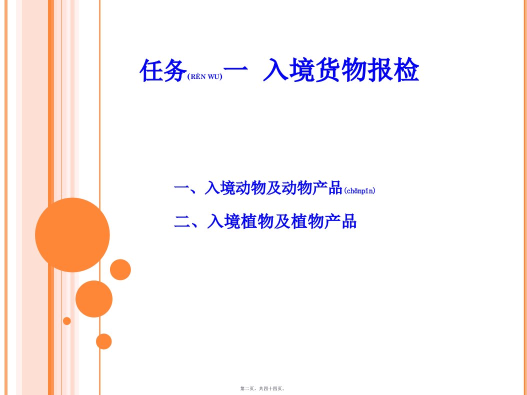 报检与报关实务培训课程44页PPT