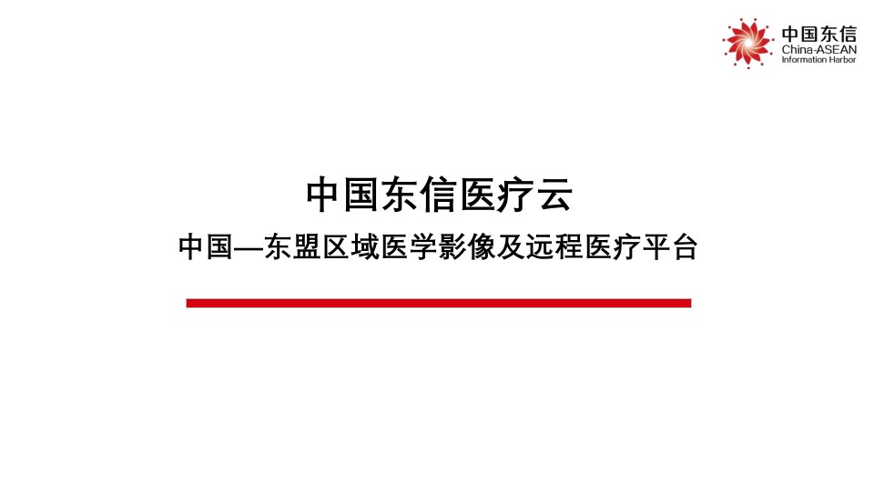 中国—东盟区域医学影像及远程医疗平台