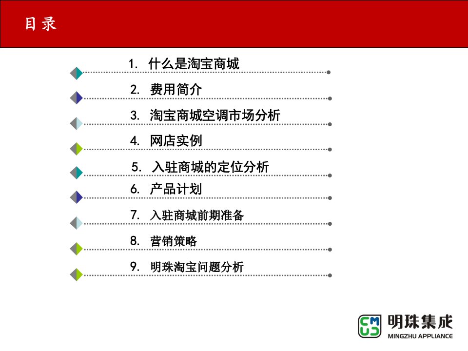 淘宝商城运营方案江苏明珠集成