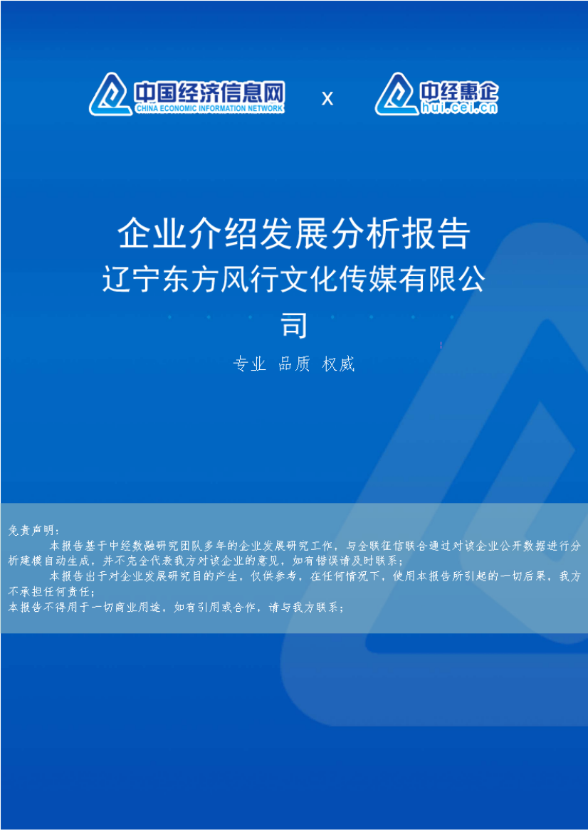 辽宁东方风行文化传媒有限公司介绍企业发展分析报告