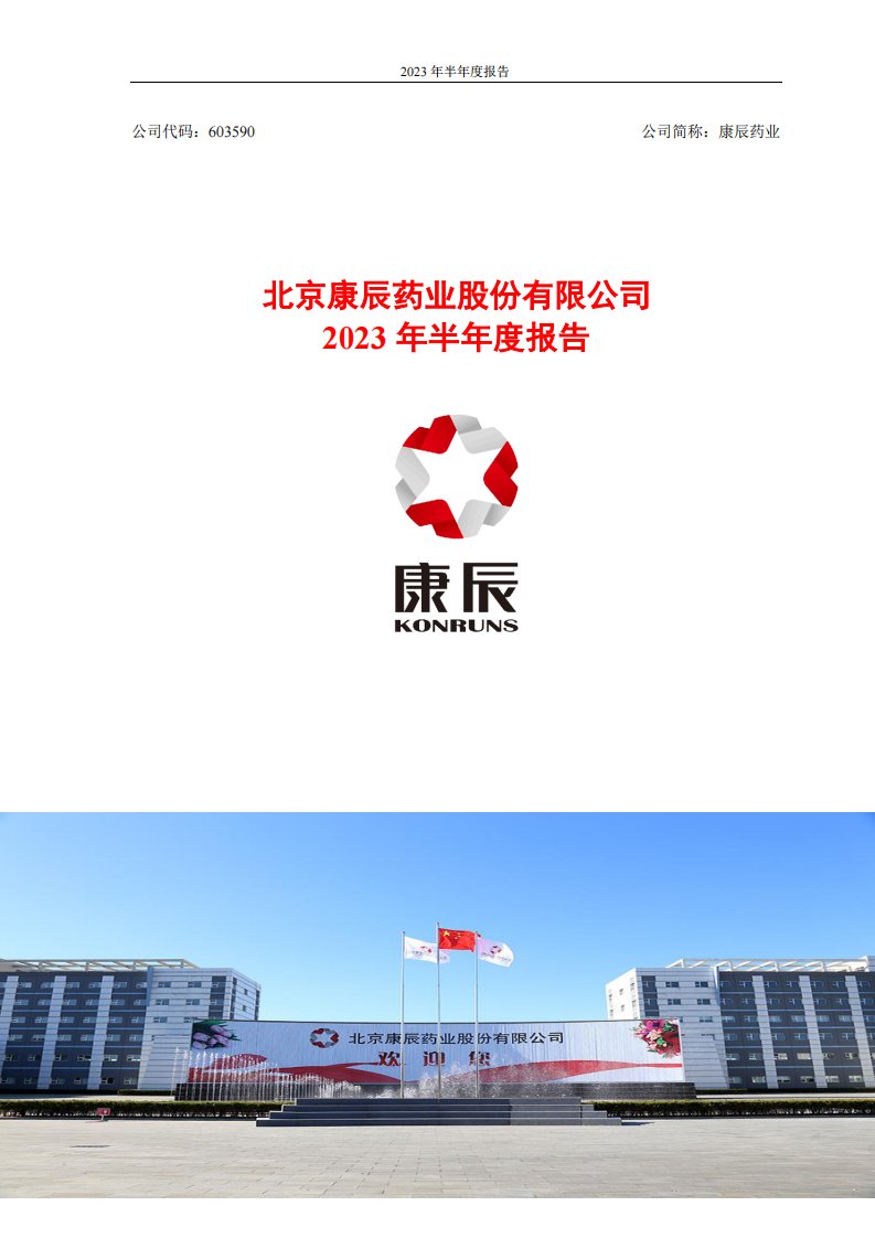 上交所-康辰药业2023年半年度报告-20230731