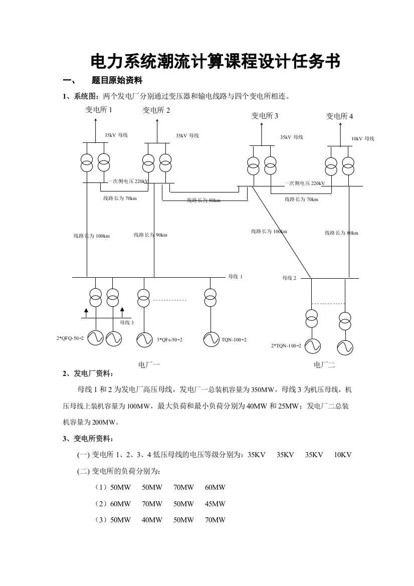 电力系统潮流计算课设论文大学论文