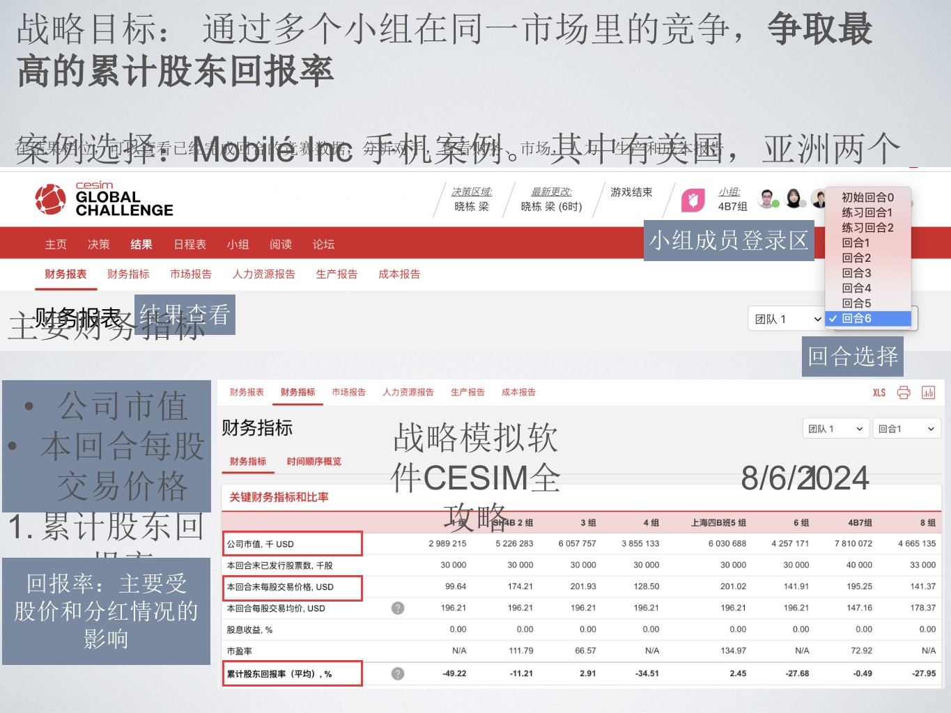 2020年战略模拟软件CESIM全攻略