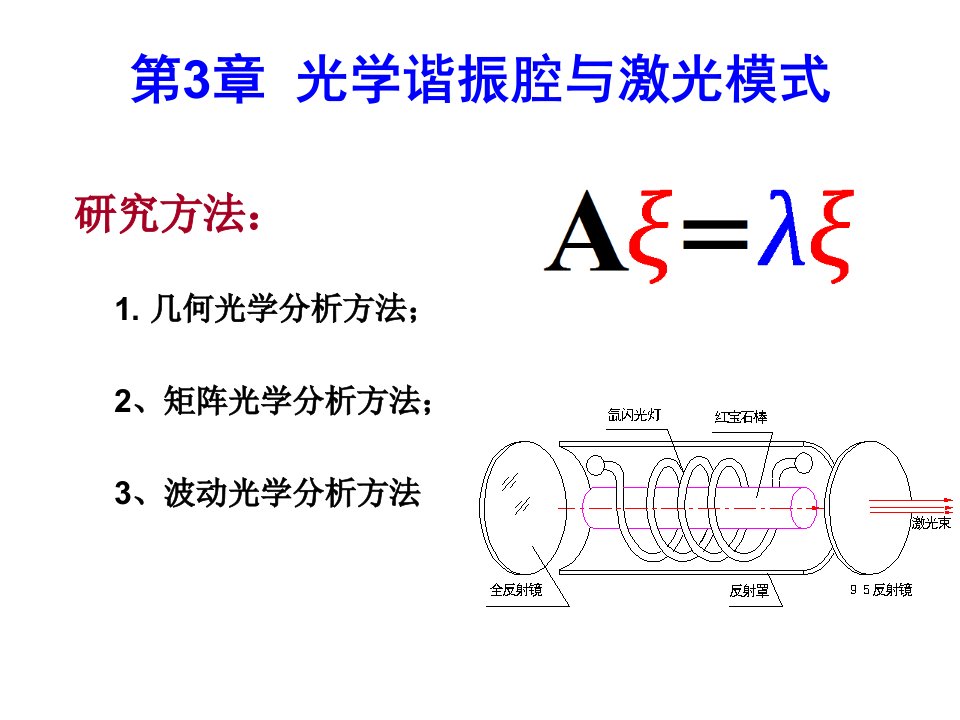 激光原理及应用：第3章光学谐振腔与激光模式