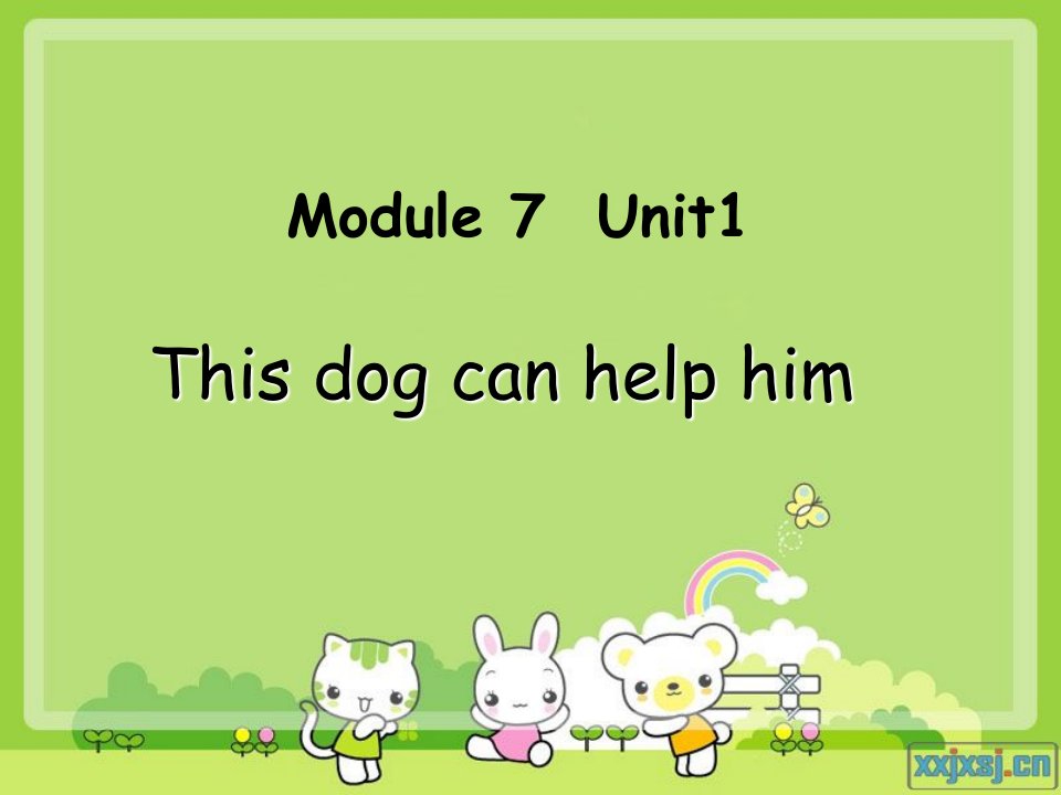 外研版(一起)小学英语五年级上册《Module-7Unit-1-This-dog-can-help-him》公开课ppt课件